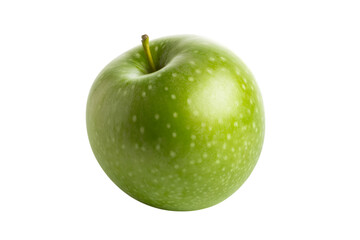 single green apple . Isolated on transparent background, png