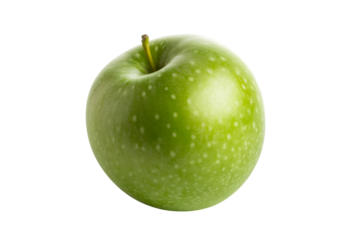 single green apple . Isolated on transparent background, png