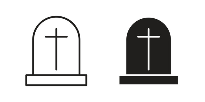 Tombstone icon designs collection for mobile, ui, web.