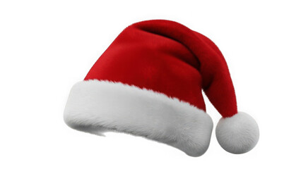 Red and White santa hats for festive holiday season celebration