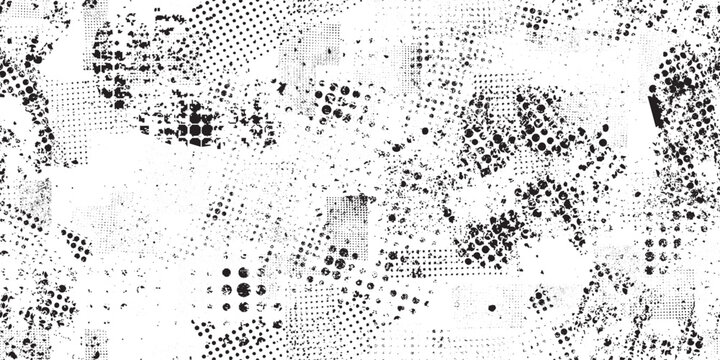 Halftone dots grungy endless pattern . seamless pattern texture. Organic overlay pattern . Vector repeatable grainy texture .Screen print endless pattern texture. Imprint background texture.