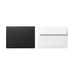 Black And White Paper Envelope Backs Isolated
