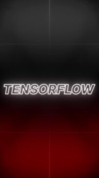 TensorFlow Text 80s Style &ndash; Retro Aesthetic Background vertical