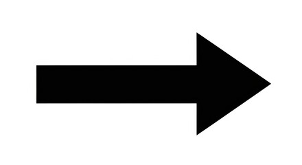 Solid black rectangular arrow pointer on white background.