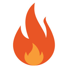 Fire flame vector isolated on white background