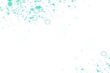 Abstract dark background with glowing teal hexagonal bokeh lights and subtle shimmering particles creating a magical and futuristic atmosphere