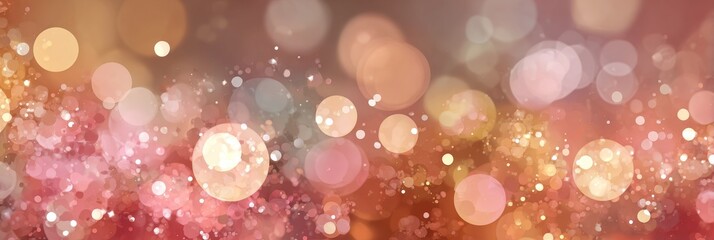 Warm abstract holiday background with soft pink, orange, and yellow bokeh lights, ideal for festive marketing, seasonal greetings, and celebratory designs