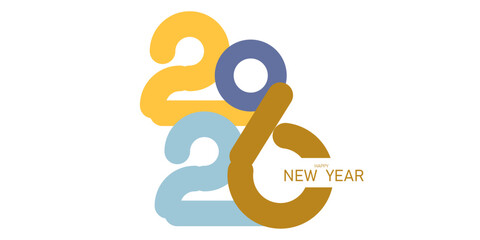 Happy New Year 2026 text design