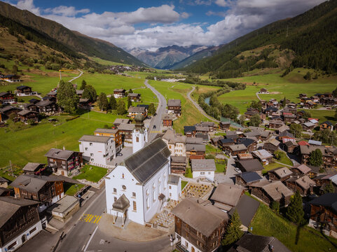 Niederwald village in Goms, Switzerland