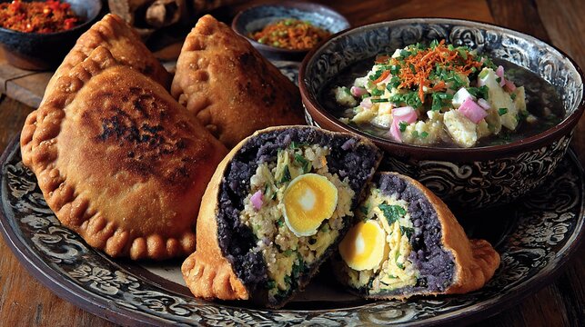 Authentic Filipino Cuisine: Empanadas and Ukoy Soup A Culinary Delight from Philippines