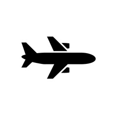 Airplane icon vector graphic illustration for travel and transportation related design projects use 100