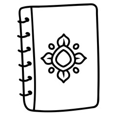 Mental health awareness doodle art icon. line art element illustration concept.