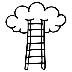 Mental health awareness doodle art icon. line art element illustration concept.