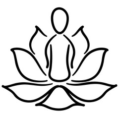 Mental health awareness doodle art icon. line art element illustration concept.