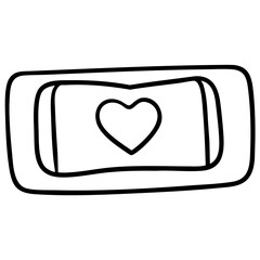 Mental health awareness doodle art icon. line art element illustration concept.