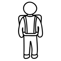 Mental health awareness doodle art icon. line art element illustration concept.