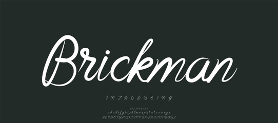 A flowing script with elegant strokes, offering a dynamic and artistic flair with a feminine and delicate touch.