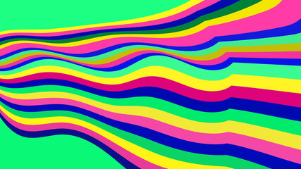 Vibrant Abstract Stripes: Colorful Wavy Lines for Modern Backgrounds and Designs