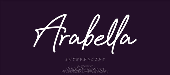 A sophisticated, elegant script font with soft curves, conveying a sense of refinement and modern luxury.