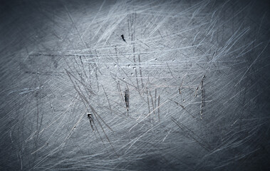 Blue scratched metal steel background