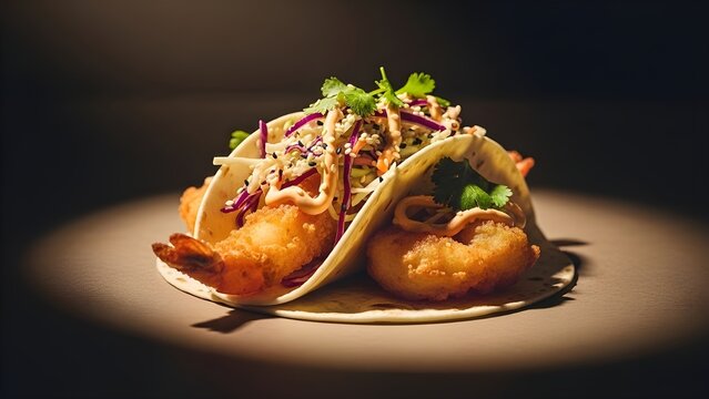 Artistic fusion Asian–Mexican tacos - Powered by Adobe