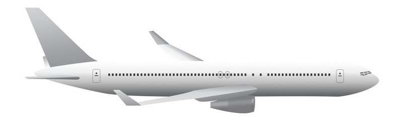 Sleek airplane serves as a passenger plane or jet aircraft. In flight for Airline, showing air travel and transport in aviation. Ideal for apps and educational use.