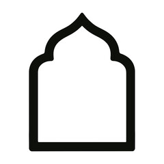 A collection of islamic cultural symbols and religious motifs rendered as versatile graphic icons for diverse design applications