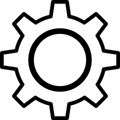 Settings Gear Icon – Configuration, Tools, and System Preferences Symbol