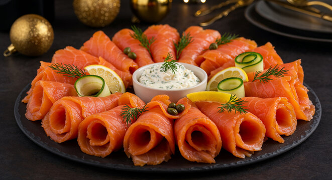 moked salmon grazing wreath