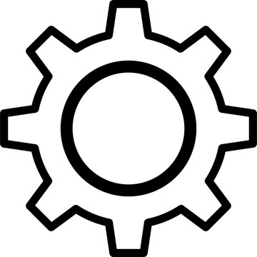 Settings Gear Icon &ndash; Configuration, Tools, and System Preferences Symbol