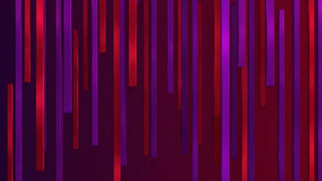 Abstract background featuring vertical red and purple hanging strips creating a dynamic digital curtain effect