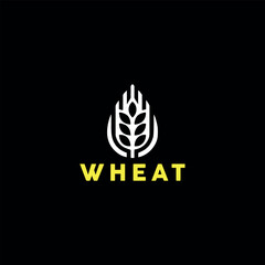 wheat logo design vector format
