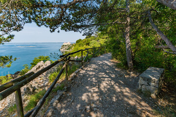 Solitude by the Sea along the Sentiero Rilke trail on the Gulf of Trieste in Italy © mindscapephotos
