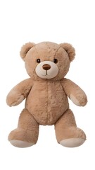 Cute teddy bear plush toy isolated on white background
