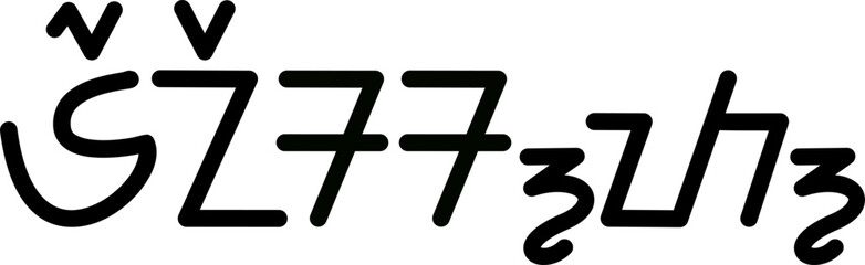 Fototapeta premium Illustration vector graphic of the name Ernest, Sundanese script. Great for printing on your personal items