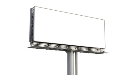 Obraz premium Blank white billboard structure ready for advertising design mockup presentation outdoor marketing