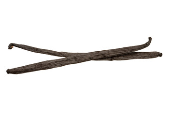 Obraz premium Vanilla pods on a white isolated background