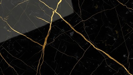 Engaging portrayal of marble supported by black, gold, texture, background