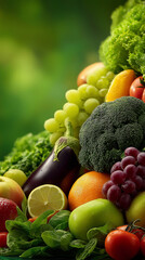 fresh vegetables on a white background