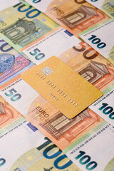 A credit card for contactless cashless payments via a terminal or online. A credit card