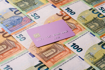 A credit card for contactless cashless payments via a terminal or online. A credit card