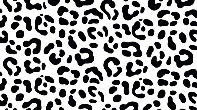 Black and White Animal Print Pattern Background Design