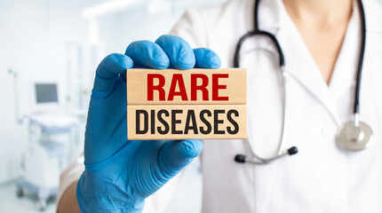 Female doctor highlighting the importance of rare diseases awareness in a clinical environment.