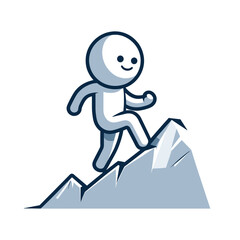 Step-by-Step Progress Stickman Figures Vector Design