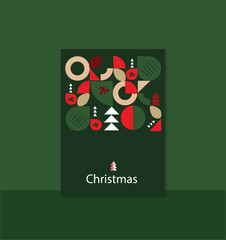 Minimalist Christmas Art – Festive Shapes & Tree Icon