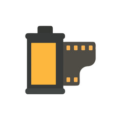 Flat icon for  analog photography film roll