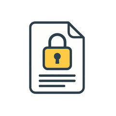 "Data Encryption" icon: a document with a lock symbol in the center.