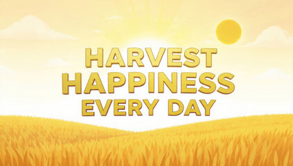 Harvest Happiness Every Day Illustration