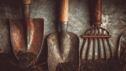 Old Garden Tools Still Life