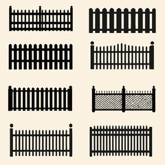 Garden Fence Illustration Wooden Vector